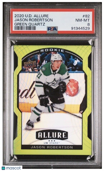 2020 Upper Deck Allure Jason Robertson #82 Green Quartz Rookie PSA 9 8