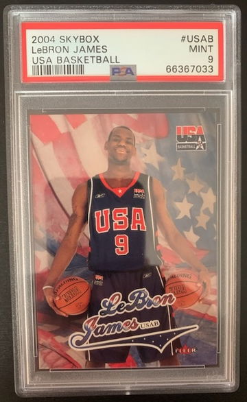 2004 Skybox LeBRON JAMES USA Basketball PSA 9
