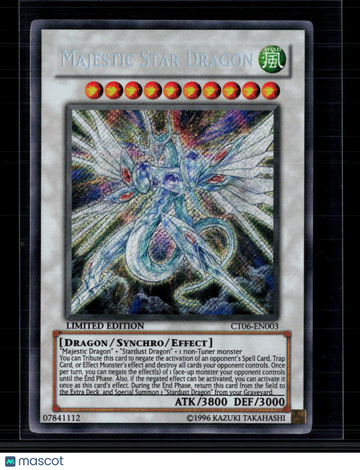 2009 Yu-Gi-Oh! 2009 Collectors Tins Majestic Star Dragon Secret Rare Limited Edition