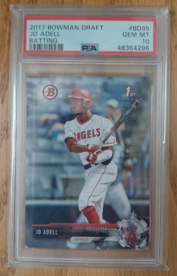2017 Bowman Draft Jo Adell PSA 10 (SHIPS TRACKED FROM CANADA)