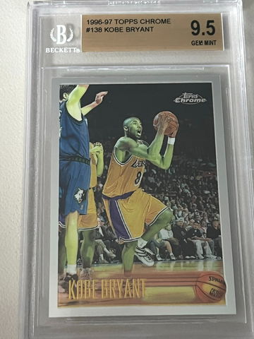 96-97 Topps Chrome Kobe Bryant BGS 9.5 GEM MINT *Holy Grail Card*