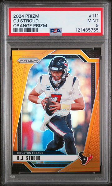 2024 Panini Prizm Orange Prizm C.J. Stroud #111 /249 PSA 9