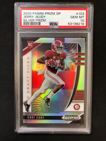 2020 Panini Prizm Draft Picks - Jerry Jeudy - Rookie Silver Prizm PSA 10 Gem Mint