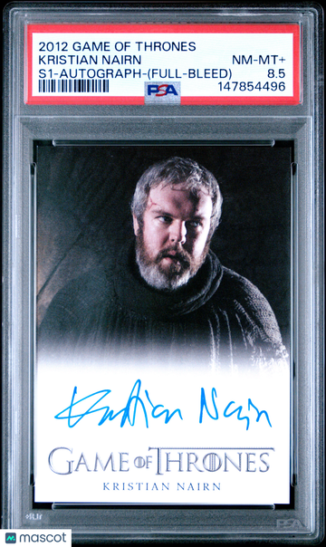 2012 Game Of Thrones Season 1-Autograph Kristian Nairn S1 (Full Bleed) PSA 8.5