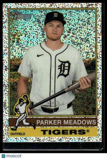 2025 Topps Heritage Parker Meadows #483 Chrome Silver Sparkle Refractor
