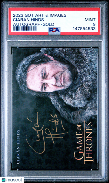 2023 Rittenhouse Game Of Thrones Art & Images Autographs Ciaran Hinds Gold PSA 9