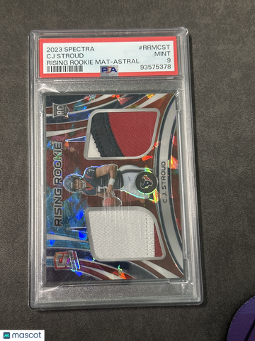 2023 Panini Spectra Rising Rookie Materials CJ Stroud #RRMCST Astral PSA 9