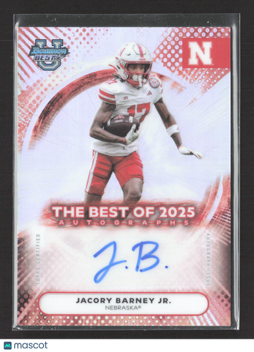 2025 Bowman University Best Football Jacory Barney Jr. #BOA-JBJ Auto