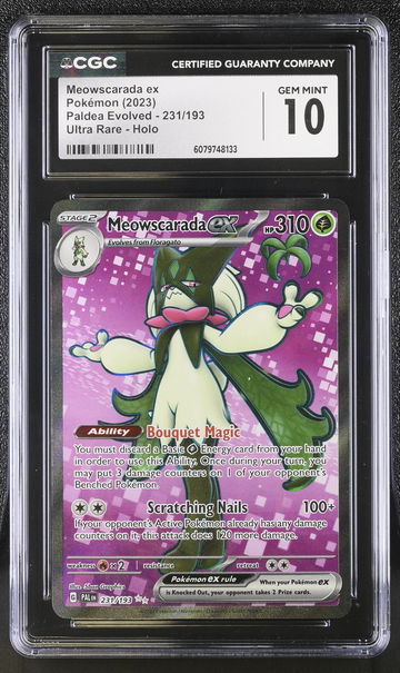 2023 Pokémon Scarlet & Violet Paldea Evolved Meowscarada #231/193 EX Holo CGC 10