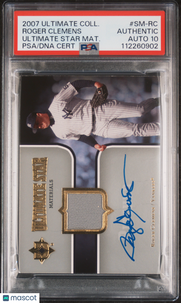 2007 Ultimate Collection Ultimate Star Materials Roger Clemens #SM-RC Mat. PSA A Auto 10