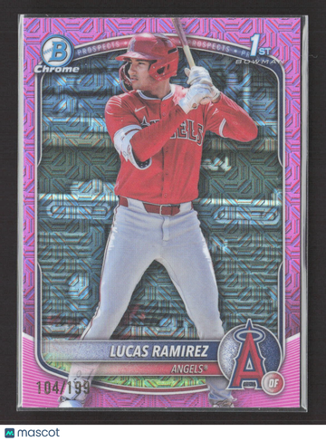 2025 Bowman Chrome Prospects Lucas Ramirez #BCP-135 Pink Mojo Refractor /199