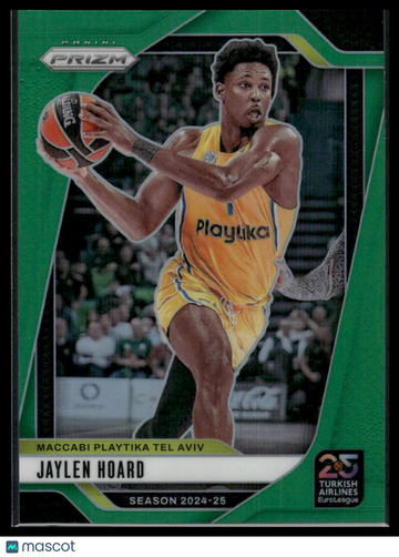2024-25 Panini Prizm EuroLeague Jaylen Hoard #4 Green Prizm