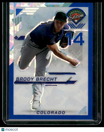 2025 Panini Prizm Prospect Edition Brody Brecht #187 Blue Ice /299