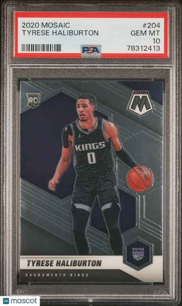2020 Panini Mosaic Tyrese Haliburton #204 PSA 10