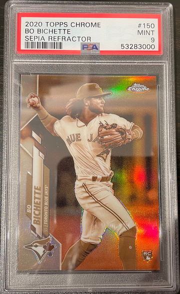 2020 Topps Chrome Sepia Bo Bichette PSA 9