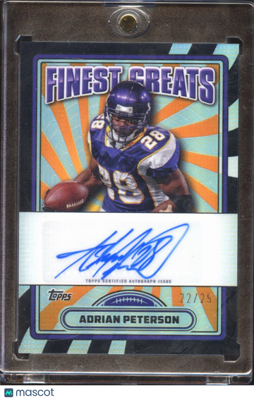 2024 Topps Finest Finest Greats Adrian Peterson #FG-AP Orange Refractor /25