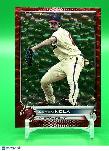 2022 Topps Series 2 Aaron Nola #337 Red Ice Limited Edition Short Print Parallel/Variety