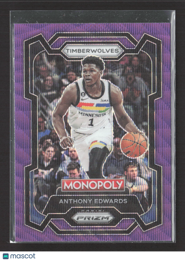 2024 Panini Prizm Monopoly Anthony Edwards #52 Purple Wave