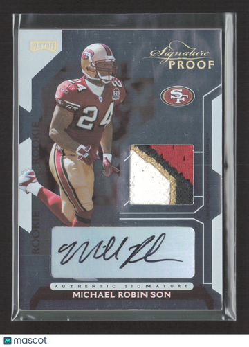 2006 Playoff National Treasures Signature Proof Michael Robinson #117 Patch Authentic Signature