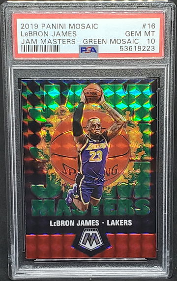 2019 Mosaic LeBron James Jam Master Green PSA 10