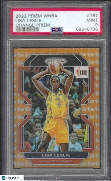 2022 Panini Prizm WNBA Lisa Leslie #167 Orange PSA 10