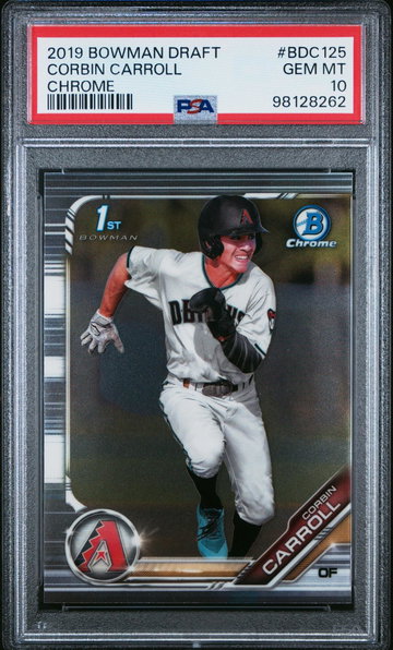 2019 Bowman Chrome Draft Corbin Carroll #BDC125 PSA 10