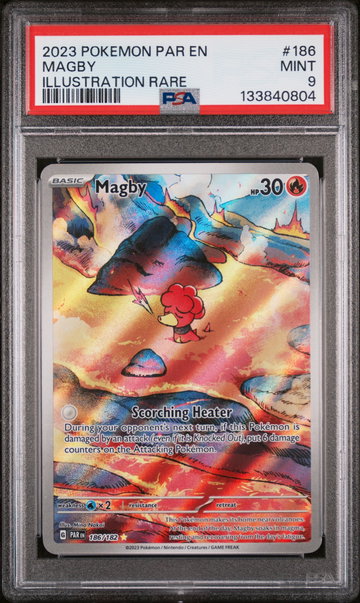 2023 Pokemon Paradox Rift Illustration Rare Magby #186 PSA 9