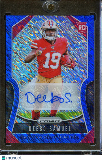 Deebo Samuel 2019 Panini Prizm Auto Blue Shimmer San Francisco 49ers