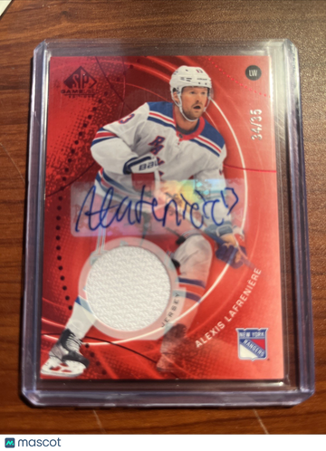 2025 Alexis Lafreniere Red Short Print Upper Deck