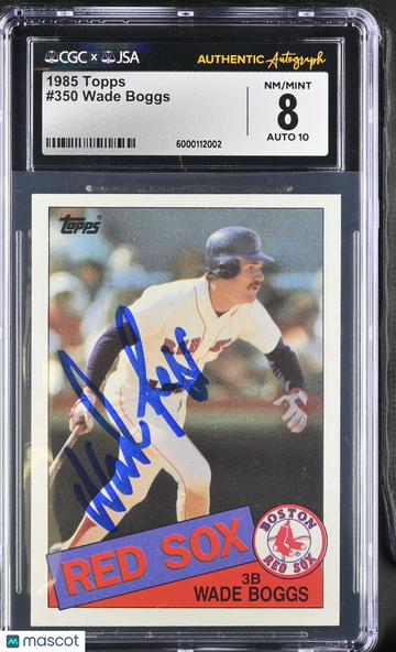 1985 Topps Wade Boggs #350 CGC 8