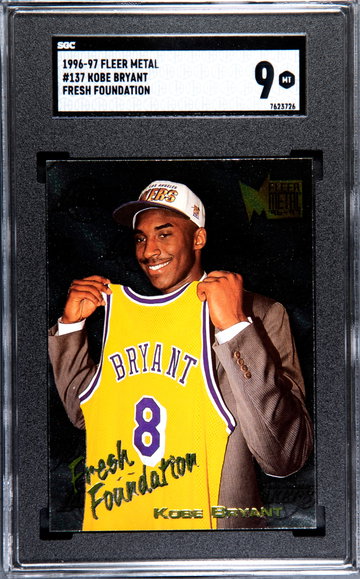 1996-97 Fleer Metal Fresh Foundation Kobe Bryant #137 SGC 9 MINT