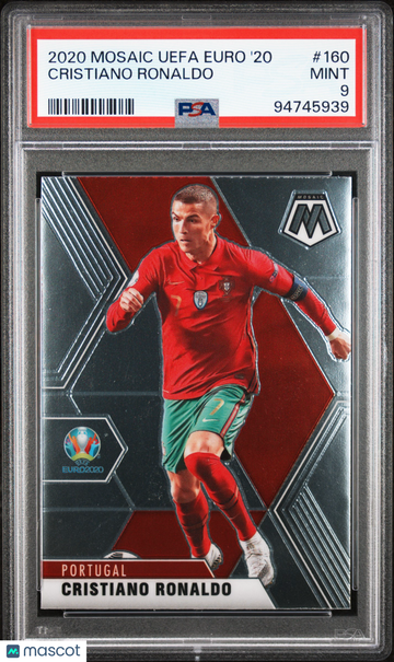 2020 Panini Mosaic UEFA Euro 2020 Cristiano Ronaldo #160 PSA 9