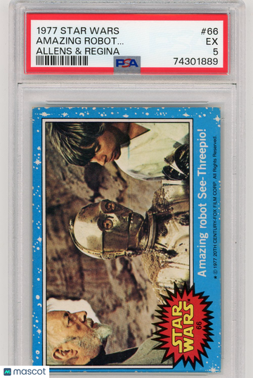 1977 Star Wars Allens & Regina Amazing Robot.. . #66 PSA 5