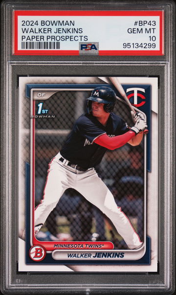 2024 Bowman Paper Prospects Walker Jenkins #BP43 PSA 10