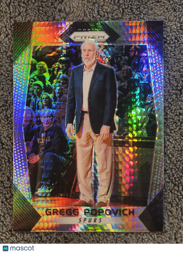 2017 Prizm Gregg Popovich #300 Hyper San Antonio Spurs Legendary Coach