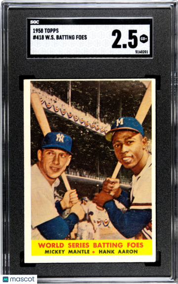 1958 Topps W. S. Batting Foes #418 SGC 2.5