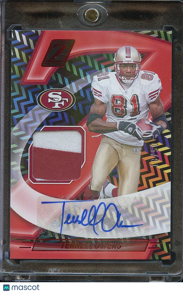 Terrell Owens 2024 Zenith Auto Autograph Patch San Francisco 49ers 19/50