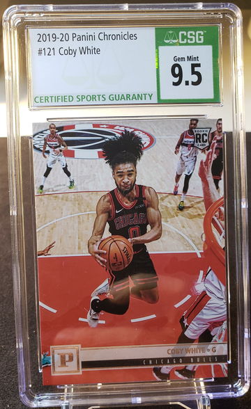 2019-20 Panini Chronicles Coby White #121 Rookie RC Gem Mint 9.5 Chicago Bulls