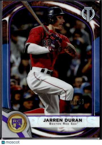 Jarren Duran 2022 Topps Tribute RC Purple /50 Boston Red Sox