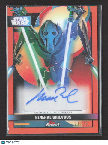 2022 Topps Star Wars Finest Matthew Wood 21/25 Authentic Autograph #FA-MWO
