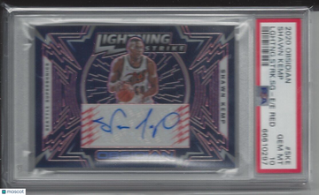 2020 Panini Obsidian Lightning Strike Signatures Shawn Kemp #SKE Lghtng. Strk. SG Red PSA 10