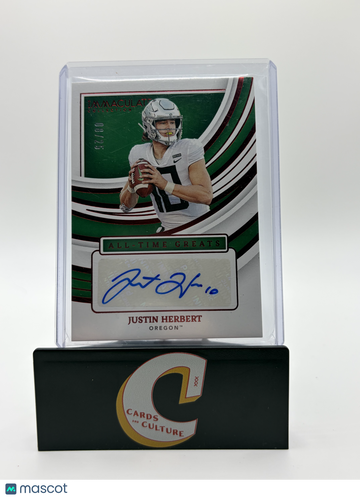 2022 Panini Immaculate Collection Collegiate Justin Herbert #GS-JHE /25 All Time Greats