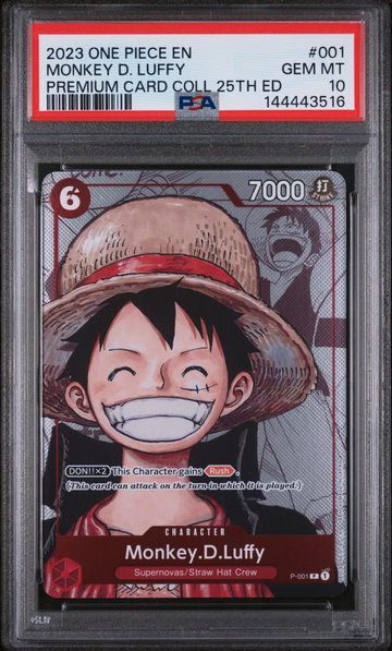 2022 One Piece Premium Collection 25th Edition Monkey D. Luffy #P-001 PSA 10
