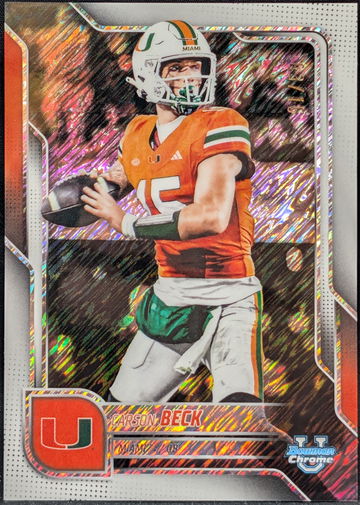 2025 Bowman Chrome University White Refractor #138 Carson Beck /15