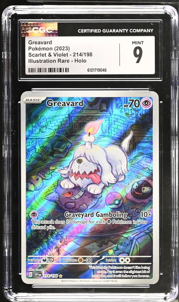 2023 Pokemon #214/198 Greavard Scarlet & Violet CGC 9