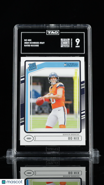 2024 Donruss Rated Rookie Bo Nix #369 Rookie TAG 9