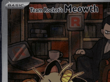 2025 Destined Rivals Team Rocket's Meowth Holo Secret Rare #203/182