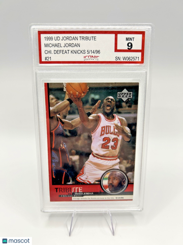 Graded 9 1999 Upper Deck Base Set Michael Jordan #21 Chicago Bulls Basketball Card W062571