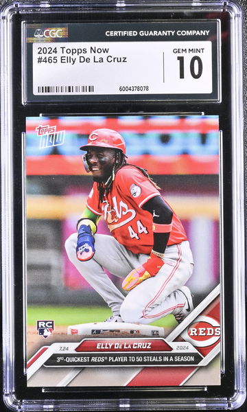 2024 TOPPS ELLY DE LA CRUZ #465 Rookie RC limited print /4435 CGC 10