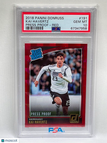 2018 Panini Donruss Kai Havertz #191 Press Proof Red PSA 10